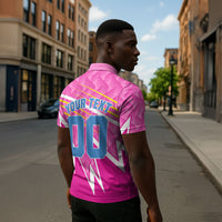Personalized Barbados Cricket Tridents Zipper Polo Shirt Graphic Geometric Dynamic Sports Mascot
