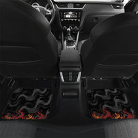 Firefighter German Shepherd Dad Car Mats Vintage Fire Flames Sunset City Skyline - Always By My Side