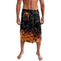 Firefighter German Shepherd Dad Lavalava Vintage Fire Flames Sunset City Skyline - Always By My Side