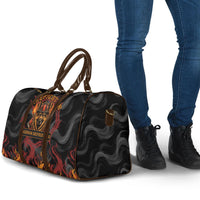 Firefighter German Shepherd Dad Travel Bag Vintage Fire Flames Sunset City Skyline - Always By My Side