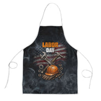 Labor Day Apron Strong Hands Build Nations Patriotic Grunge Tools