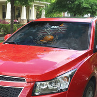 Labor Day Auto Sun Shade Strong Hands Build Nations Patriotic Grunge Tools