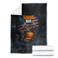 Labor Day Blanket Strong Hands Build Nations Patriotic Grunge Tools
