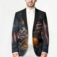 Labor Day Blazer Strong Hands Build Nations Patriotic Grunge Tools