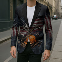 Labor Day Blazer Strong Hands Build Nations Patriotic Grunge Tools