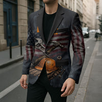Labor Day Blazer Strong Hands Build Nations Patriotic Grunge Tools