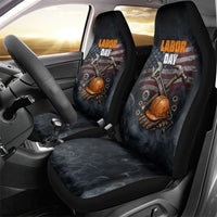Labor Day Car Seat Cover Strong Hands Build Nations Patriotic Grunge Tools