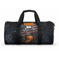Labor Day Duffle Bag Strong Hands Build Nations Patriotic Grunge Tools