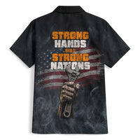 Labor Day Hawaiian Shirt Strong Hands Build Nations Patriotic Grunge Tools