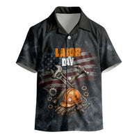 Labor Day Kid Hawaiian Shirt Strong Hands Build Nations Patriotic Grunge Tools