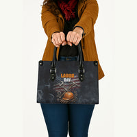 Labor Day Leather Bag Strong Hands Build Nations Patriotic Grunge Tools