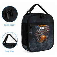 Labor Day Lunch Bag Strong Hands Build Nations Patriotic Grunge Tools