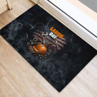 Labor Day Rubber Doormat Strong Hands Build Nations Patriotic Grunge Tools