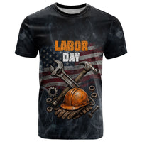 Labor Day T Shirt Strong Hands Build Nations Patriotic Grunge Tools