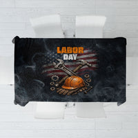 Labor Day Tablecloth Strong Hands Build Nations Patriotic Grunge Tools