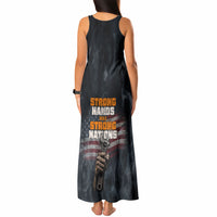 Labor Day Tank Maxi Dress Strong Hands Build Nations Patriotic Grunge Tools