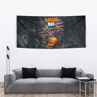 Labor Day Tapestry Strong Hands Build Nations Patriotic Grunge Tools