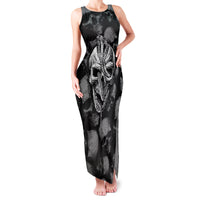 Skull Pattern Family Matching Tank Maxi Dress and Hawaiian Shirt I'm Never Alone - My Demon Are With Me 24/7 - Wonder Print Shop