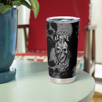 Skull Pattern Tumbler Cup I'm Never Alone - My Demon Are With Me 24/7 - Wonder Print Shop