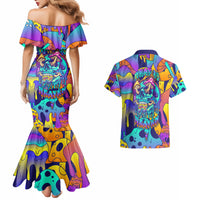 High Feel Skull Couples Matching Mermaid Dress and Hawaiian Shirt What Is Heaven - Wonder Print Shop