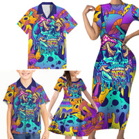 High Feel Skull Family Matching Short Sleeve Bodycon Dress and Hawaiian Shirt What Is Heaven - Wonder Print Shop