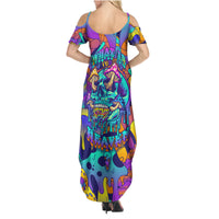 High Feel Skull Family Matching Summer Maxi Dress and Hawaiian Shirt What Is Heaven - Wonder Print Shop