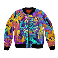 High Feel Skull Sleeve Zip Bomber Jacket What Is Heaven - Wonder Print Shop