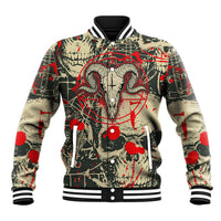 Skull Pattern Baseball Jacket Demon Art - Come With Me - Wonder Print Shop