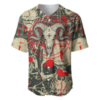 Skull Pattern Baseball Jersey Demon Art - Come With Me - Wonder Print Shop