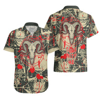 Skull Pattern Hawaiian Shirt Demon Art - Come With Me - Wonder Print Shop