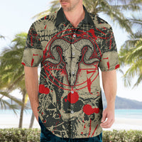 Skull Pattern Hawaiian Shirt Demon Art - Come With Me - Wonder Print Shop