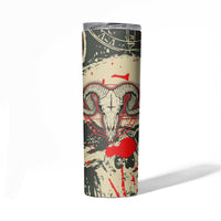 Skull Pattern Skinny Tumbler Demon Art - Come With Me - Wonder Print Shop