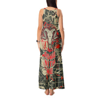 Skull Pattern Tank Maxi Dress Demon Art - Come With Me - Wonder Print Shop