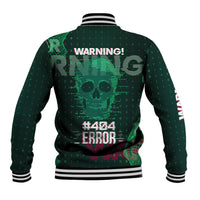 Technology Skull Baseball Jacket Warning - Erro 404 - Wonder Print Shop