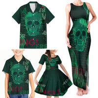 Technology Skull Family Matching Tank Maxi Dress and Hawaiian Shirt Warning - Erro 404 - Wonder Print Shop