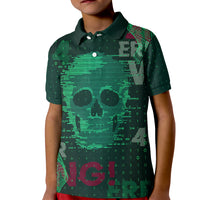 Technology Skull Kid Polo Shirt Warning - Erro 404 - Wonder Print Shop