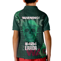 Technology Skull Kid Polo Shirt Warning - Erro 404 - Wonder Print Shop