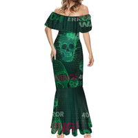 Technology Skull Mermaid Dress Warning - Erro 404 - Wonder Print Shop