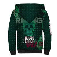 Technology Skull Sherpa Hoodie Warning - Erro 404 - Wonder Print Shop