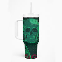 Technology Skull Tumbler With Handle Warning - Erro 404 - Wonder Print Shop
