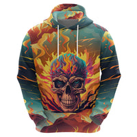 I Can Fix Stupid Bit It's Gonna Hurt Flaming kull Hoodie - Wonder Print Shop
