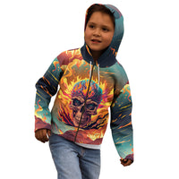 I Can Fix Stupid Bit It's Gonna Hurt Flaming kull Kid Hoodie - Wonder Print Shop