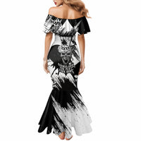 Black Joke Skull Mermaid Dress Spade Ace Grunge Art - Wonder Print Shop