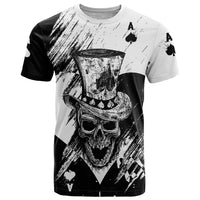 Black Joke Skull T Shirt Spade Ace Grunge Art - Wonder Print Shop