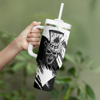 Black Joke Skull Tumbler With Handle Spade Ace Grunge Art - Wonder Print Shop
