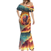Skull Flaming Mermaid Dress I Can Fix Stupid But It's Gonna Hurt - Wonder Print Shop