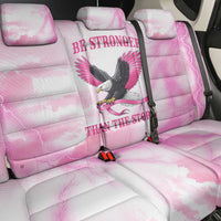 Pink Ribbon American Eagle Back Car Seat Cover Breast Cancer Awareness - Be Stronger Than The Storm