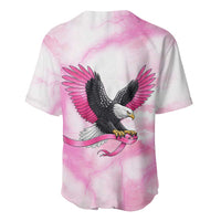 Pink Ribbon American Eagle Baseball Jersey Breast Cancer Awareness - Be Stronger Than The Storm