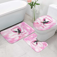 Pink Ribbon American Eagle Bathroom Set Breast Cancer Awareness - Be Stronger Than The Storm