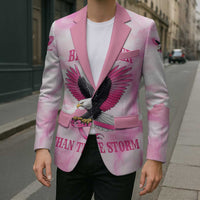 Pink Ribbon American Eagle Blazer Breast Cancer Awareness - Be Stronger Than The Storm